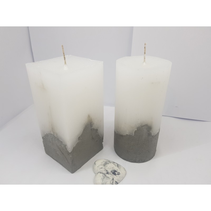 Set of candles Set of decorative candles Set of concrete candles Set of handmade candles Set of exclusive candles