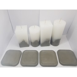 Set of candles Set of decorative candles Set of concrete candles Set of handmade candles Set of exclusive candles