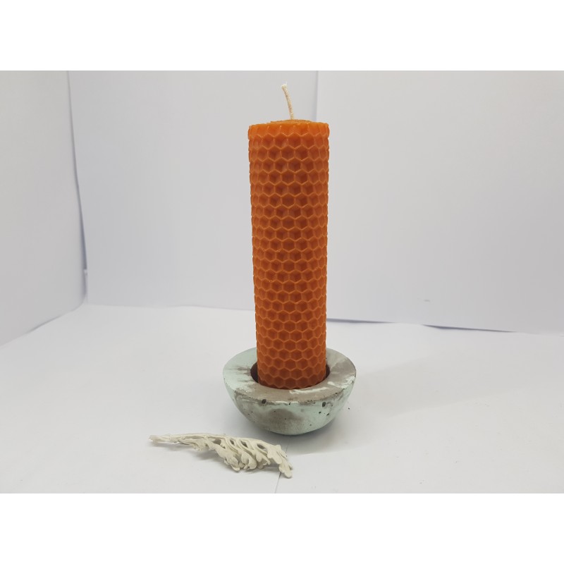 Set of candles Set of beeswax candles Set of candles with candlesticks Set of candles and candlesticks handmade