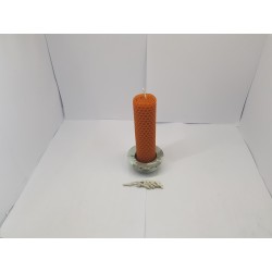 Set of candles Set of beeswax candles Set of candles with candlesticks Set of candles and candlesticks handmade