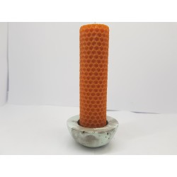 Set of candles Set of beeswax candles Set of candles with candlesticks Set of candles and candlesticks handmade