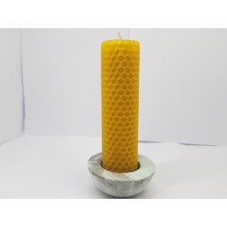 Set of candles Set of beeswax candles Set of candles with candlesticks Set of candles and candlesticks handmade