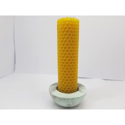 Set of candles Set of beeswax candles Set of candles with candlesticks Set of candles and candlesticks handmade