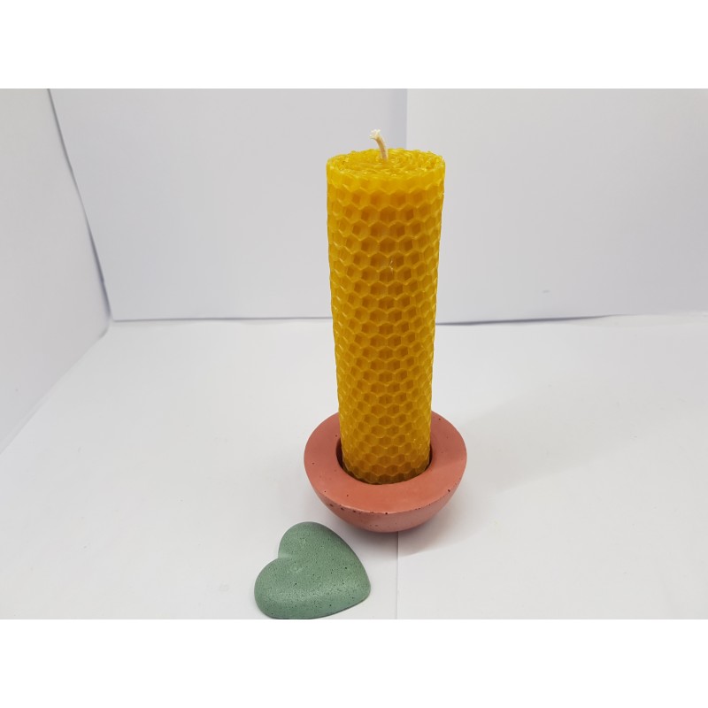 Set of candles Set of beeswax candles Set of candles with candlesticks Set of candles and candlesticks handmade