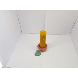 Set of candles Set of beeswax candles Set of candles with candlesticks Set of candles and candlesticks handmade