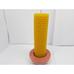 Set of candles Set of beeswax candles Set of candles with candlesticks Set of candles and candlesticks handmade