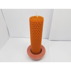 Set of candles Set of beeswax candles Set of candles with candlesticks Set of candles and candlesticks handmade