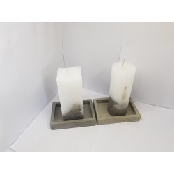 Candlestick for 2 candles Tea candle holder Tea light candle holder Candlestick Handmade candlestick Concrete candlestick Loft