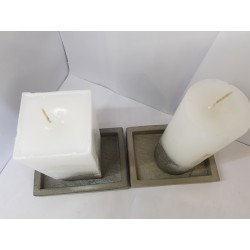 Candlestick for 2 candles Tea candle holder Tea light candle holder Candlestick Handmade candlestick Concrete candlestick Loft