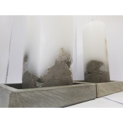 Candlestick for 2 candles Tea candle holder Tea light candle holder Candlestick Handmade candlestick Concrete candlestick Loft