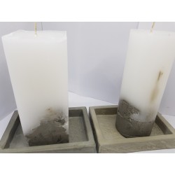 Candlestick for 2 candles Tea candle holder Tea light candle holder Candlestick Handmade candlestick Concrete candlestick Loft