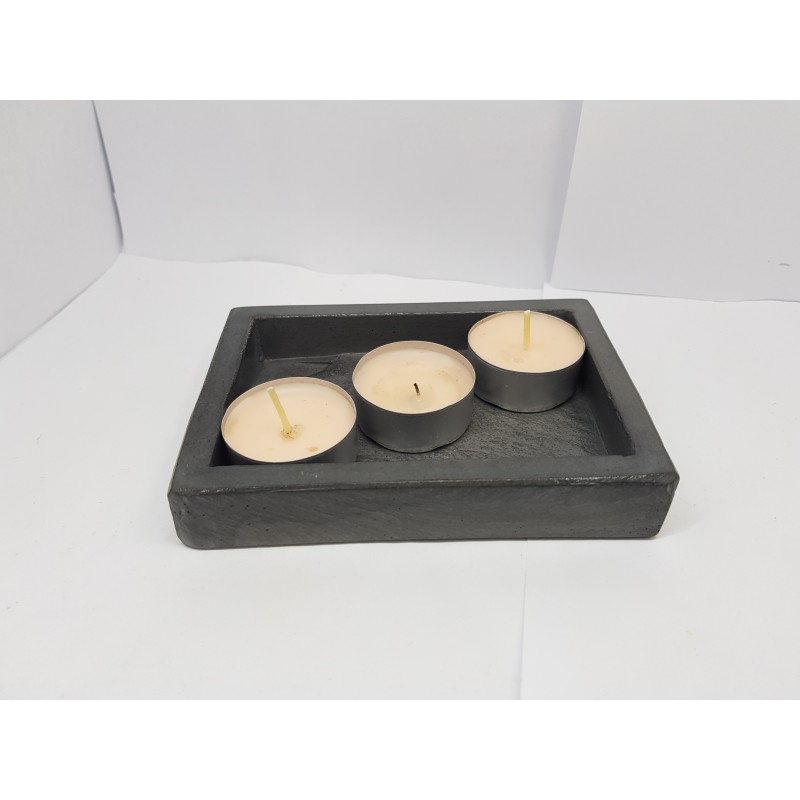 Candlestick for 2 candles Tea candle holder Tea light candle holder Candlestick Handmade candlestick Concrete candlestick