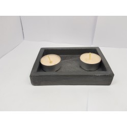 Candlestick for 2 candles Tea candle holder Tea light candle holder Candlestick Handmade candlestick Concrete candlestick