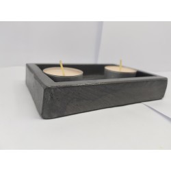 Candlestick for 2 candles Tea candle holder Tea light candle holder Candlestick Handmade candlestick Concrete candlestick