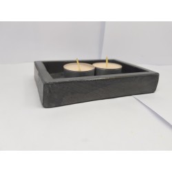 Candlestick for 2 candles Tea candle holder Tea light candle holder Candlestick Handmade candlestick Concrete candlestick