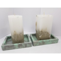 Candlestick for 2 candles Tea candle holder Tea light candle holder Candlestick Handmade candlestick Concrete candlestick