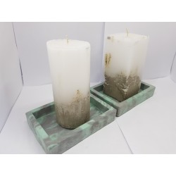 Candlestick for 2 candles Tea candle holder Tea light candle holder Candlestick Handmade candlestick Concrete candlestick