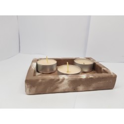 Candlestick for 2 candles Tea candle holder Tea light candle holder Candlestick Handmade candlestick Concrete candlestick