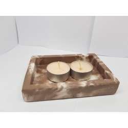 Candlestick for 2 candles Tea candle holder Tea light candle holder Candlestick Handmade candlestick Concrete candlestick