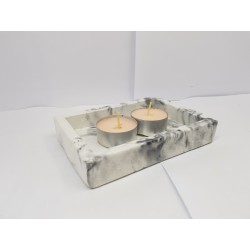 Candlestick for 2 candles Tea candle holder Tea light candle holder Candlestick Handmade candlestick Concrete candlestick