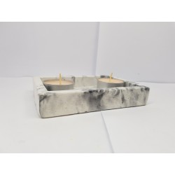 Candlestick for 2 candles Tea candle holder Tea light candle holder Candlestick Handmade candlestick Concrete candlestick