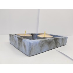 Candlestick for 2 candles Tea candle holder Tea light candle holder Candlestick Handmade candlestick Concrete candlestick