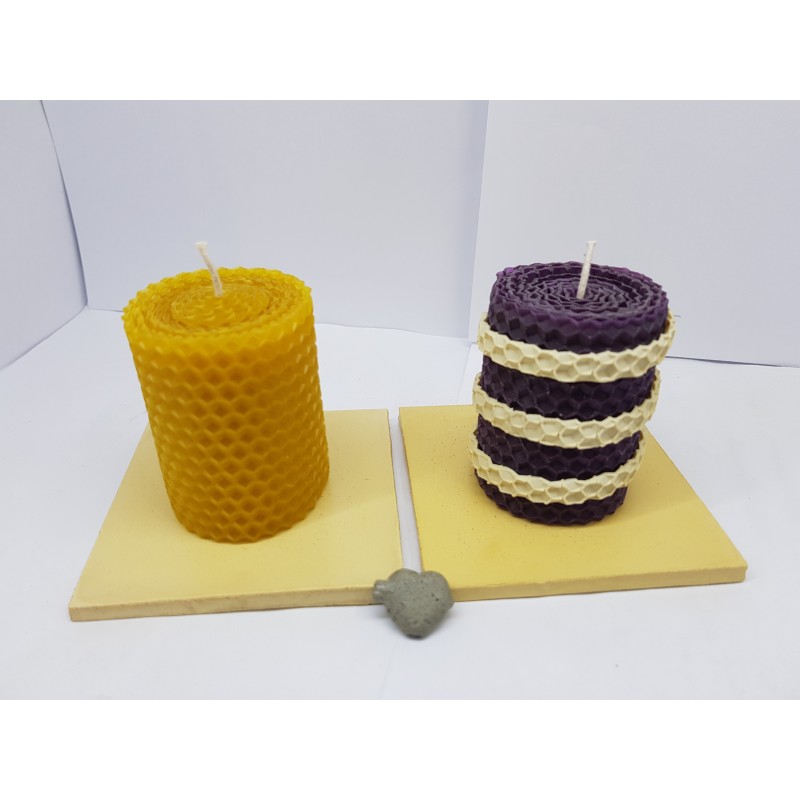 Candles Set of candles Set of beeswax candles Set of candles with candlesticks Set of candles and candlesticks handmade