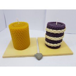 Candles Set of candles Set of beeswax candles Set of candles with candlesticks Set of candles and candlesticks handmade