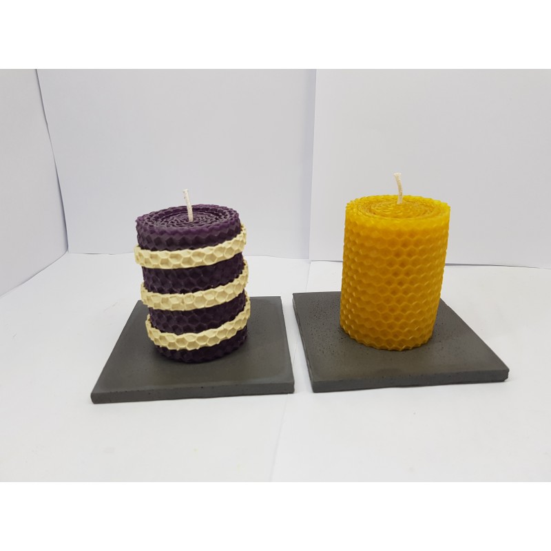 Candles Set of candles Set of beeswax candles Set of candles with candlesticks Set of candles and candlesticks handmade