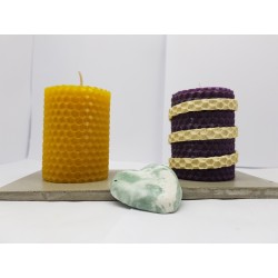 Candles Set of candles Set of beeswax candles Set of candles with holders Set of candles and holders handmade Handmade