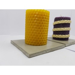 Candles Set of candles Set of beeswax candles Set of candles with holders Set of candles and holders handmade Handmade