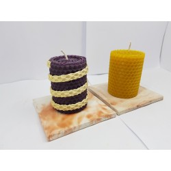 Candles Set of candles Set of beeswax candles Set of candles with holders Set of candles and holders handmade Handmade