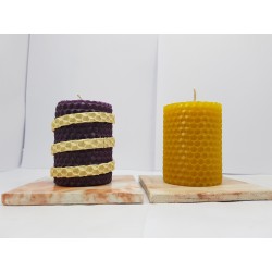 Candles Set of candles Set of beeswax candles Set of candles with holders Set of candles and holders handmade Handmade