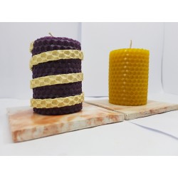 Candles Set of candles Set of beeswax candles Set of candles with holders Set of candles and holders handmade Handmade