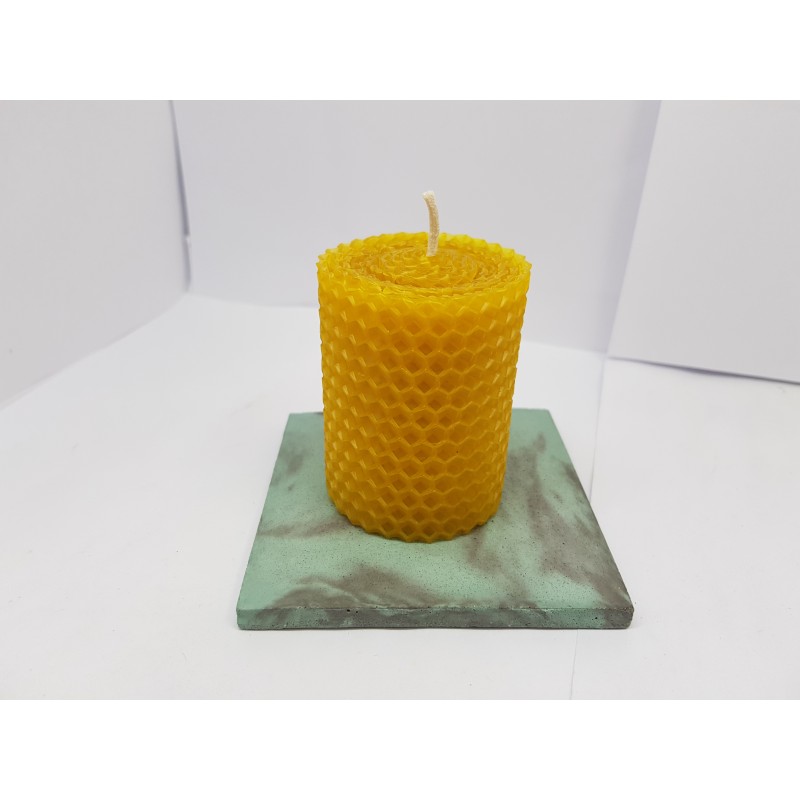 Candles Set of candles Set of beeswax candles Set of candles with holders Set of candles and holders handmade Handmade