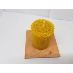 Candles Set of candles Set of beeswax candles Set of candles with holders Set of candles and holders handmade Handmade