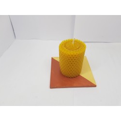 Candles Set of candles Set of beeswax candles Set of candles with holders Set of candles and holders handmade Handmade