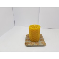 Candles Set of candles Set of beeswax candles Set of candles with holders Set of candles and holders handmade Handmade