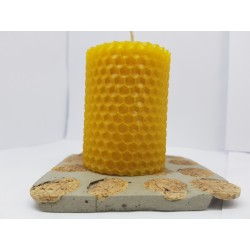 Candles Set of candles Set of beeswax candles Set of candles with holders Set of candles and holders handmade Handmade