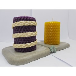 Candles Set of candles Set of beeswax candles Set of candles with holders Set of candles and holders handmade Handmade