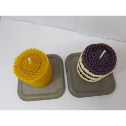 Candles Set of candles Set of beeswax candles Set of candles with holders Set of candles and holders handmade Handmade