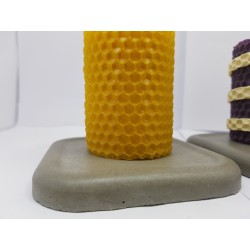 Candles Set of candles Set of beeswax candles Set of candles with holders Set of candles and holders handmade Handmade