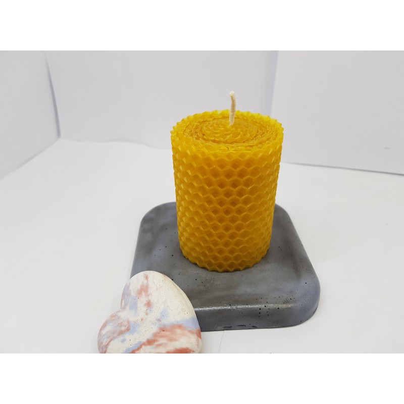 Candles Set of candles Set of beeswax candles Set of candles with holders Set of candles and holders handmade Handmade