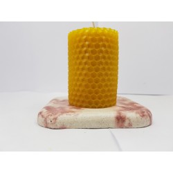 Candles Set of candles Set of beeswax candles Set of candles with holders Set of candles and holders handmade Handmade