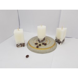 Set of coffee candles Set of coffee candles Set of candles with coffee aroma Set of candles with coffee beans