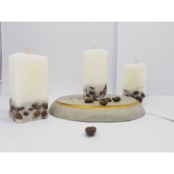 Set of coffee candles Set of coffee candles Set of candles with coffee aroma Set of candles with coffee beans