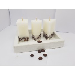 Set of coffee candles Set of coffee candles Set of candles with coffee aroma Set of candles with coffee beans