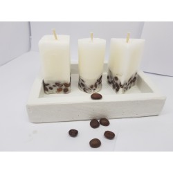 Set of coffee candles Set of coffee candles Set of candles with coffee aroma Set of candles with coffee beans