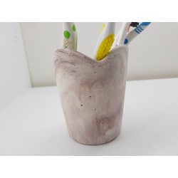 Toothbrush holder Bathroom accessories Handmade Concrete Toothbrush and Paste Holder Stylish Bathroom Accessories