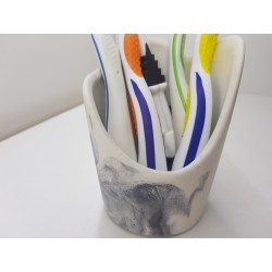 Toothbrush holder Bathroom accessories Handmade Concrete Toothbrush and Paste Holder Stylish Bathroom Accessories